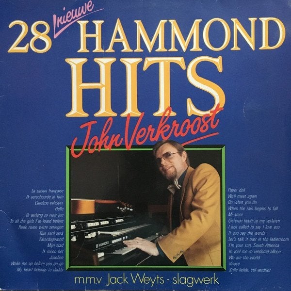 L.P. (1985) John Verkroost – 28 Nieuwe Hammond Hits, LP, Gebruikt, Overige genres, Ophalen of Verzenden