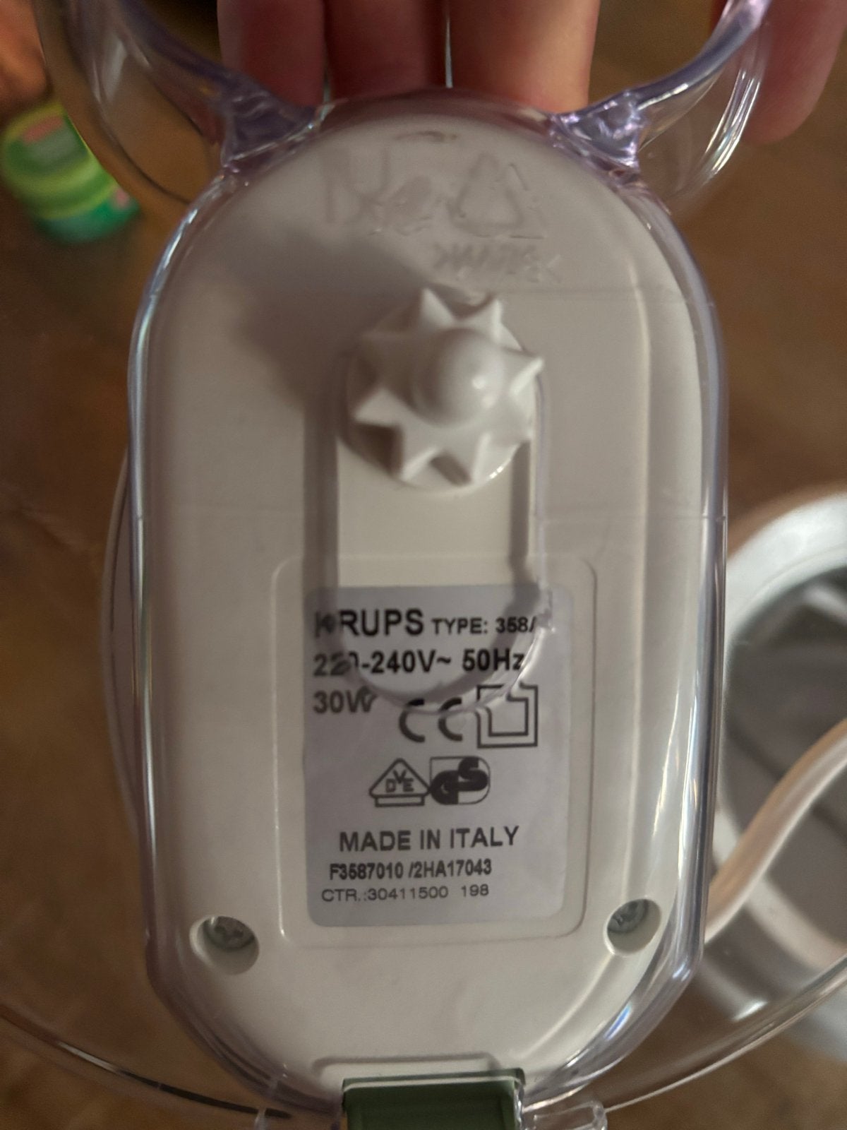 Krups IJsmachine Type 358/A - Zo goed als nieuw, Ophalen, Zo goed als nieuw, Koelelement