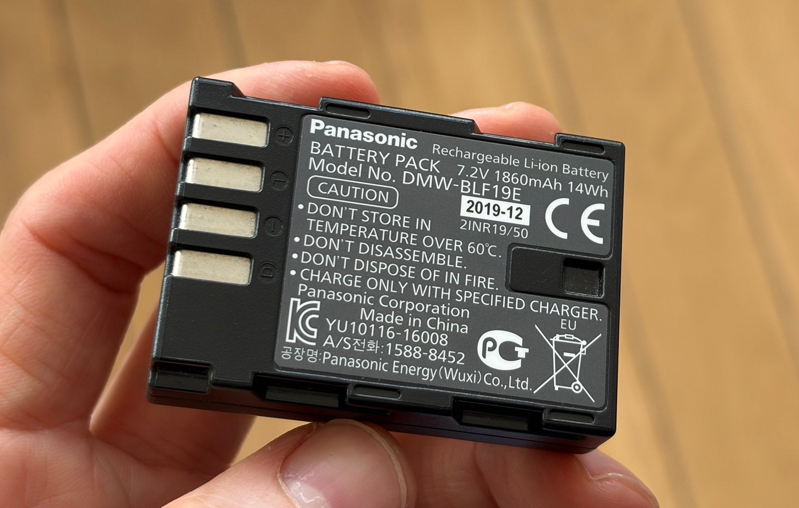 Panasonic DMW-BLF19E accu/battery voor/for GH5 GH5S GH4 G9, Panasonic, Gebruikt, Ophalen of Verzenden, Accu