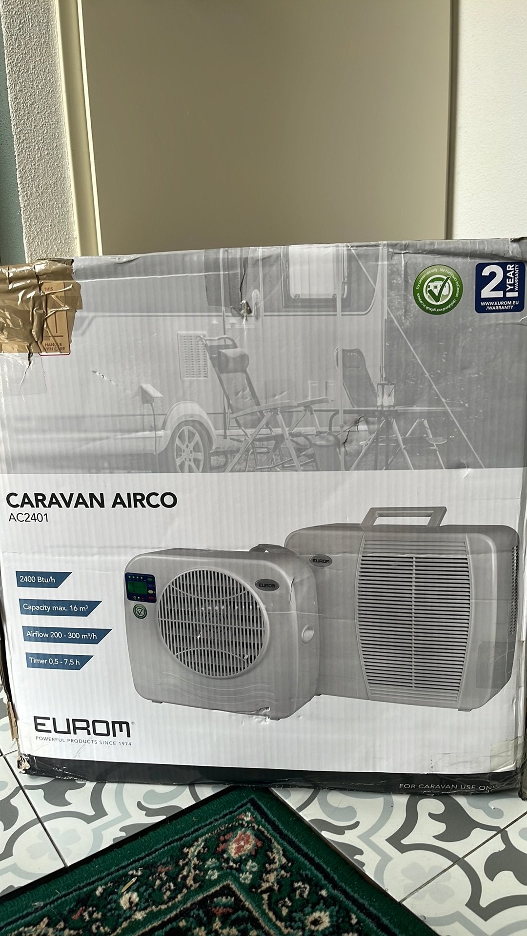 Caravan Airco AC2401, Ophalen, Zo goed als nieuw, Afzuiger