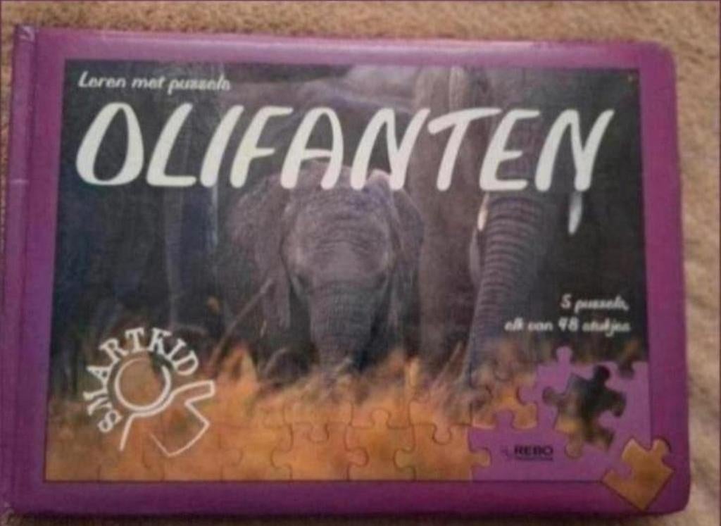 Smartkid's Rebo Olifanten Puzzelboek - 5 puzzels, Ophalen of Verzenden, Zo goed als nieuw