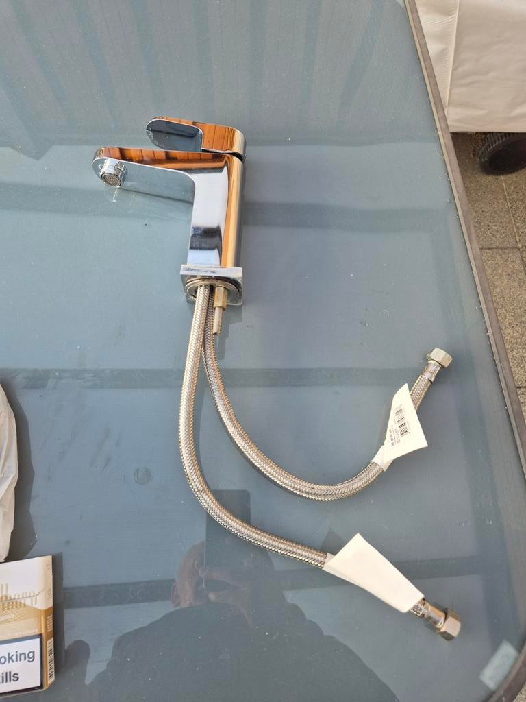 Moderne Chroom Kraan voor Badkamer of Keuken, Ophalen of Verzenden, Zo goed als nieuw, Chroom, Kraan