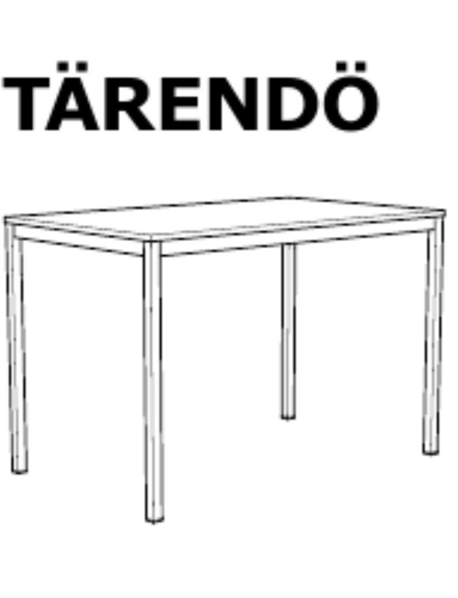 Zwarte Ikea Tarendo tafel, 67 bij 110, 75 hoog, Ophalen, Gebruikt, 110 cm, 67 cm