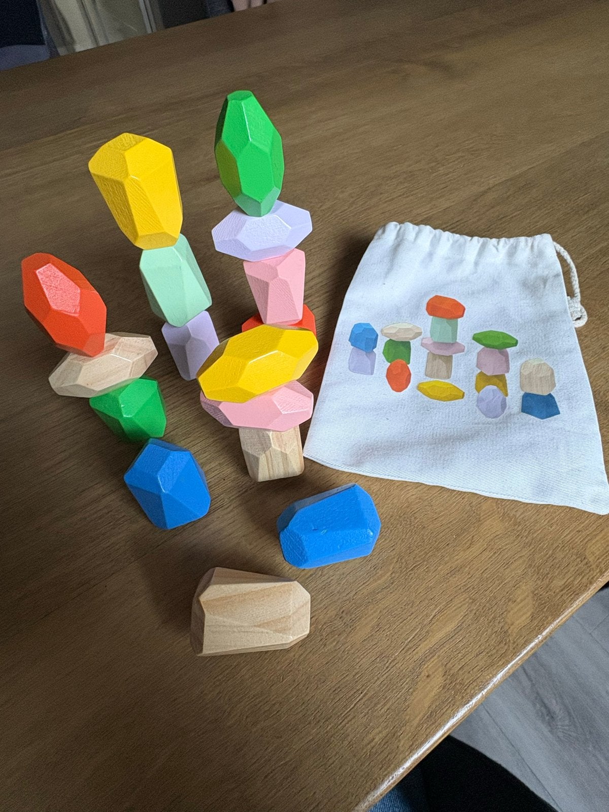 Houten bouwstenen HEMA, Kinderen en Baby's, Speelgoed | Bouwstenen, Ophalen of Verzenden, Zo goed als nieuw, Overige merken