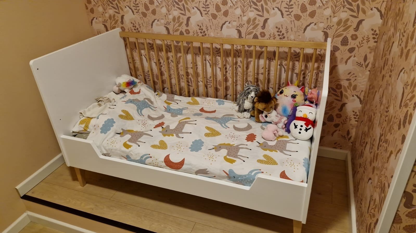 Bopita Indy meegroeibed 70x140 (babybed en peuterbed), Ophalen, 70 tot 85 cm, 140 tot 160 cm, Zo goed als nieuw