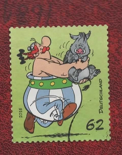 Stripfiguren - Asterix - Duitsland - 3177 - gebr, Ophalen of Verzenden, Gestempeld, Overige thema's