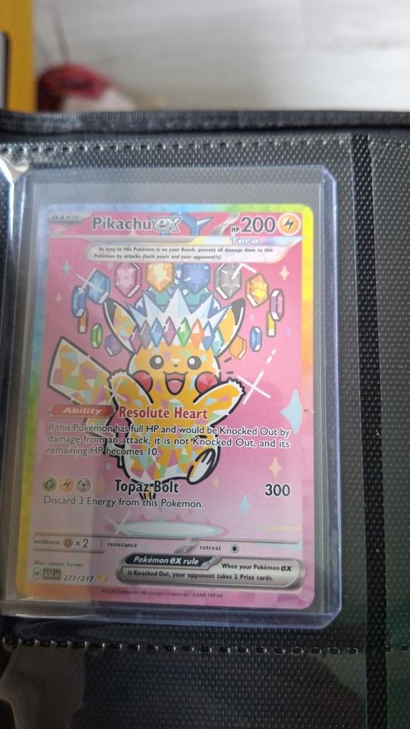 Pikachu ex 277/217 ascended hoeroes full art, Ophalen of Verzenden, Nieuw