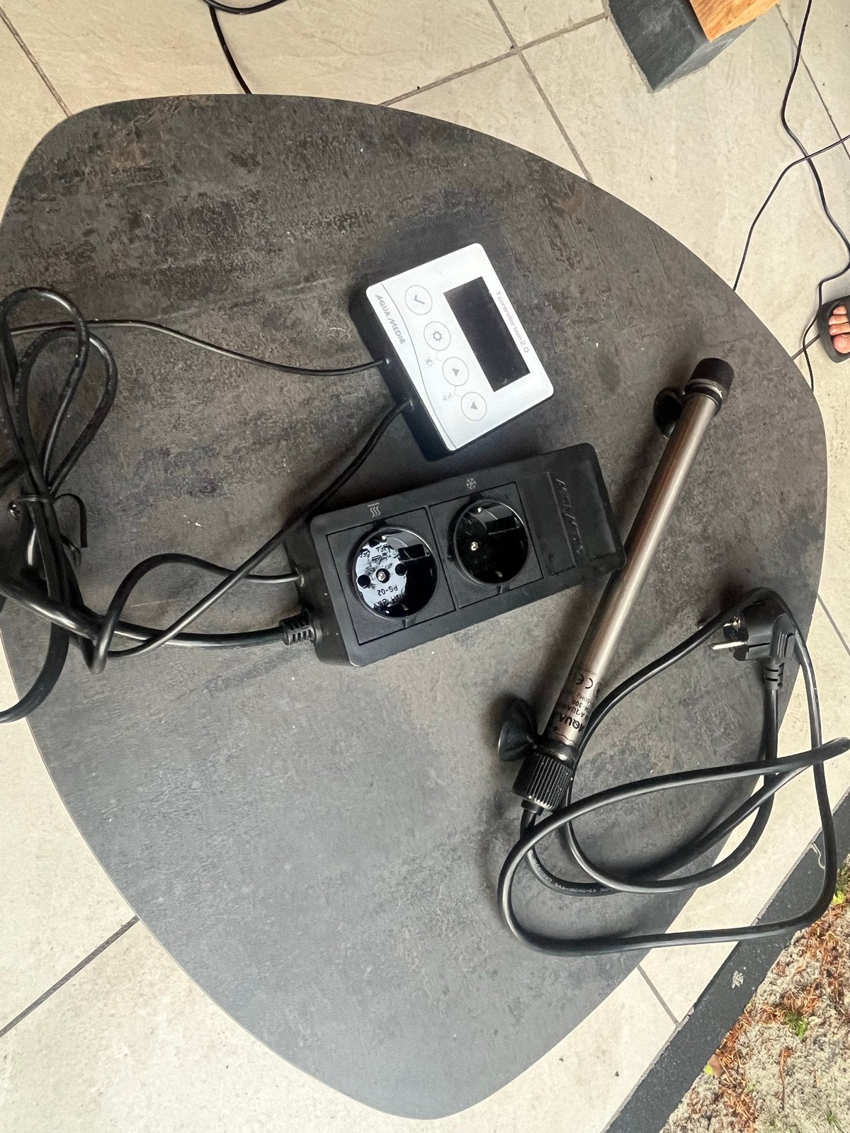 Aqua Medic Controller Twin 2.0 + Aqua Medic RVS Verwarming, Ophalen, Gebruikt, Verlichting of Verwarming, Aqua Medic