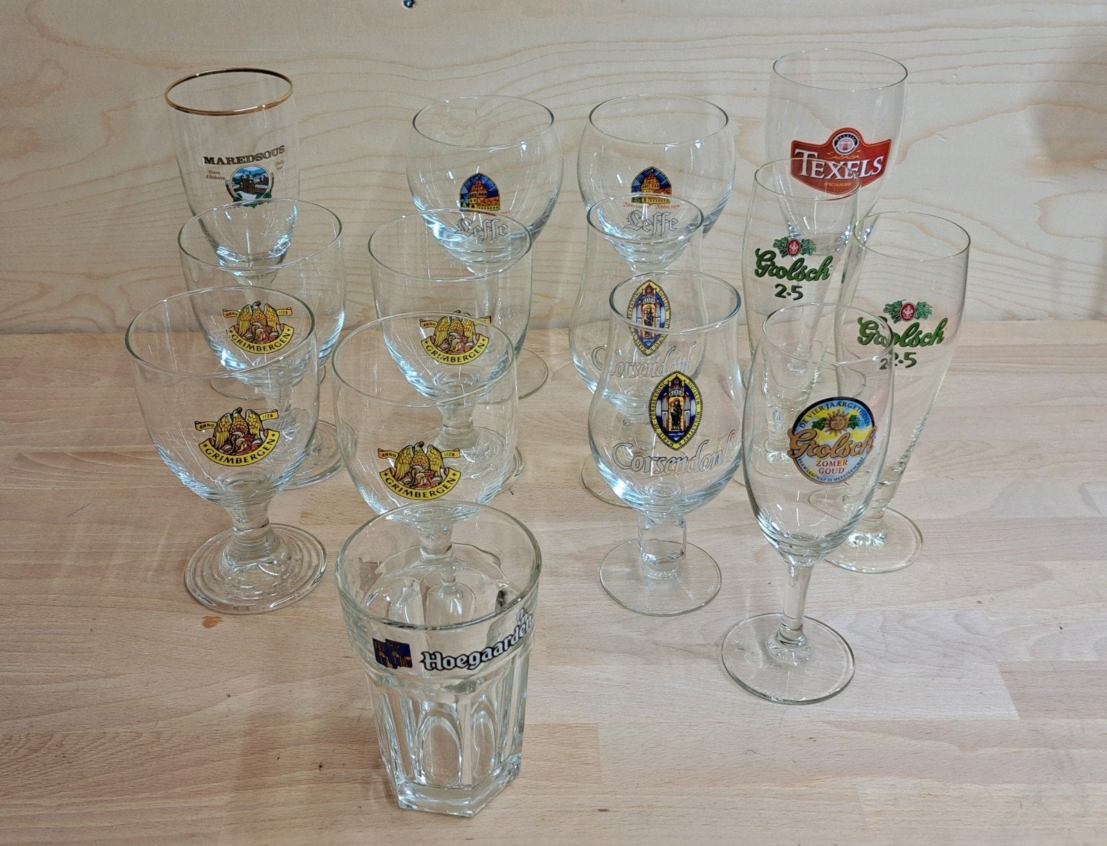 Serie diverse bierglazen - 14 stuks, Verzamelen, Ophalen of Verzenden, Zo goed als nieuw, Glas of Glazen, Overige merken