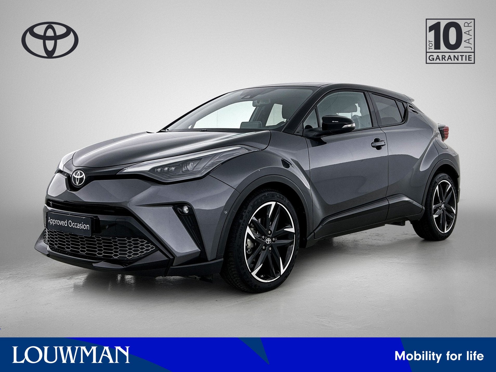 Toyota C-HR 1.8 Hybrid GR-Sport | Dodehoek detectie | Stoelv, Auto's, Toyota, 12 maanden, Stof, Zwart, 4 cilinders