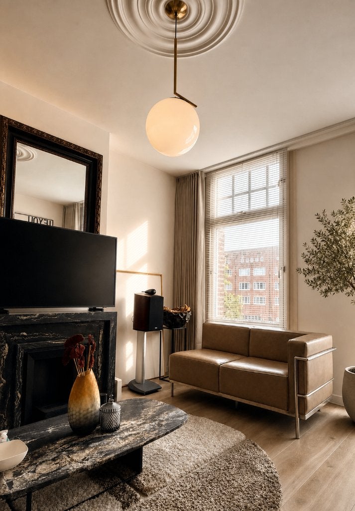 Prachtige Design Tweezitter | Camel Kleur & Chroom Frame, Ophalen, Zo goed als nieuw, Leer