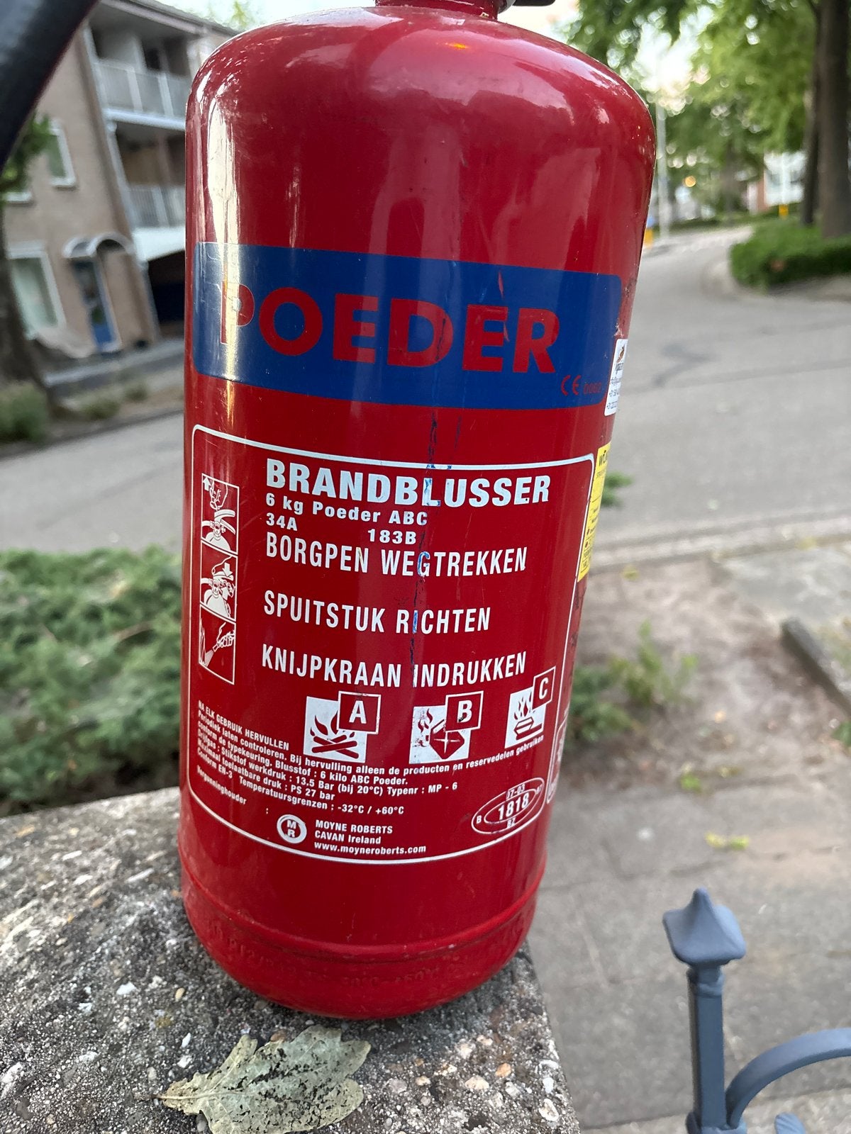Poeder Brandblusser 6 kg ABC - Goede Staat, Ophalen, Zo goed als nieuw, Brandblusser