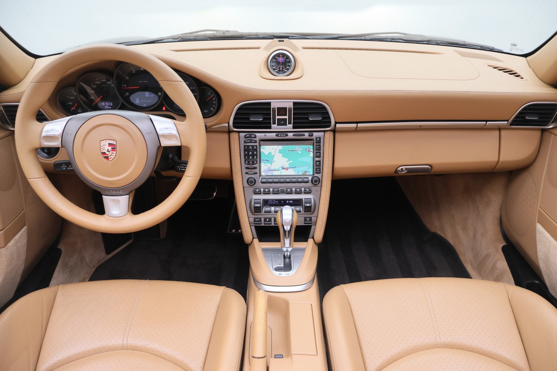 Porsche 911 Cabrio 997 3.8 Carrera 4S Adapt. Onderstel, Spor, Auto's, Porsche, Gebruikt, Cabriolet, 4 stoelen, Zwart