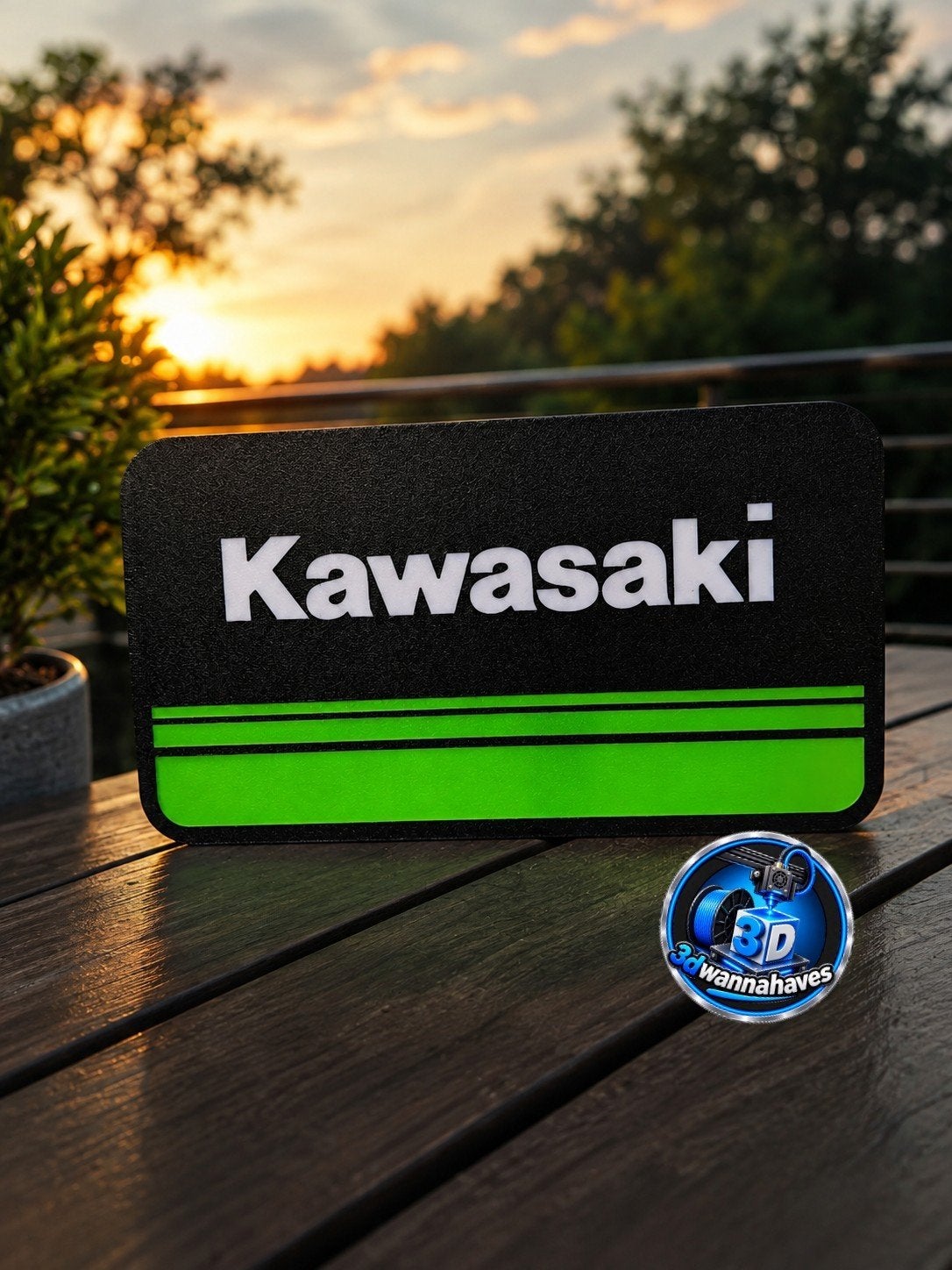 Kawasaki Lichtbak - Perfect voor Mancave/Garage, Ophalen of Verzenden, Nieuw, Lichtbak of (neon) lamp