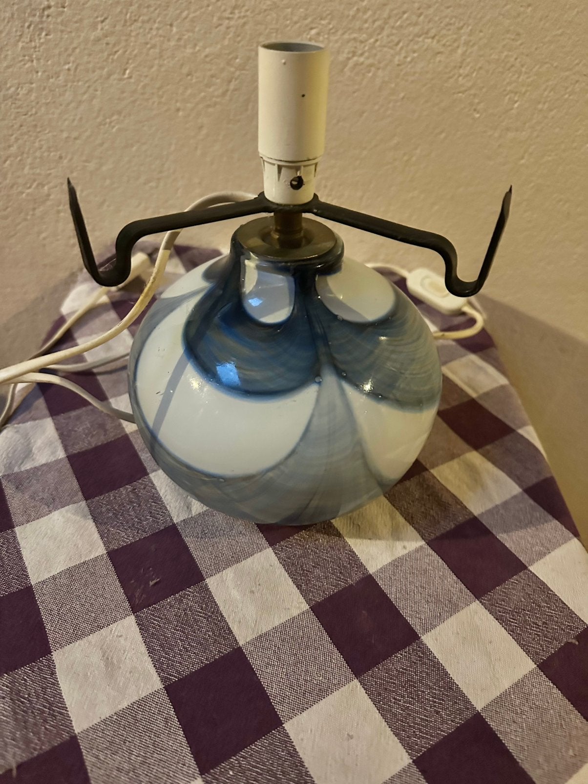 Mooie glazen lampenvoet,gemerkt, Antiek en Kunst, Ophalen of Verzenden