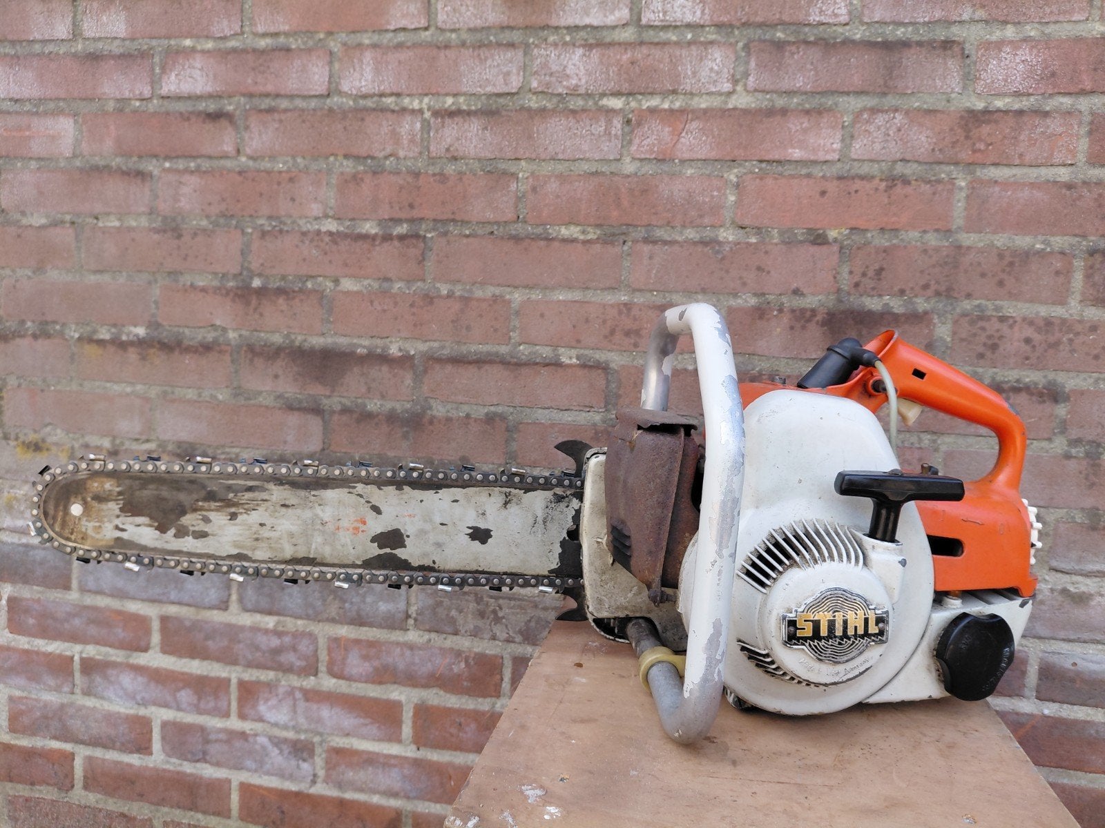 Stihl 08 S Kettingzaag - orgineel jaren 60 blad, Ophalen, Stihl, Gebruikt, 70 mm of meer