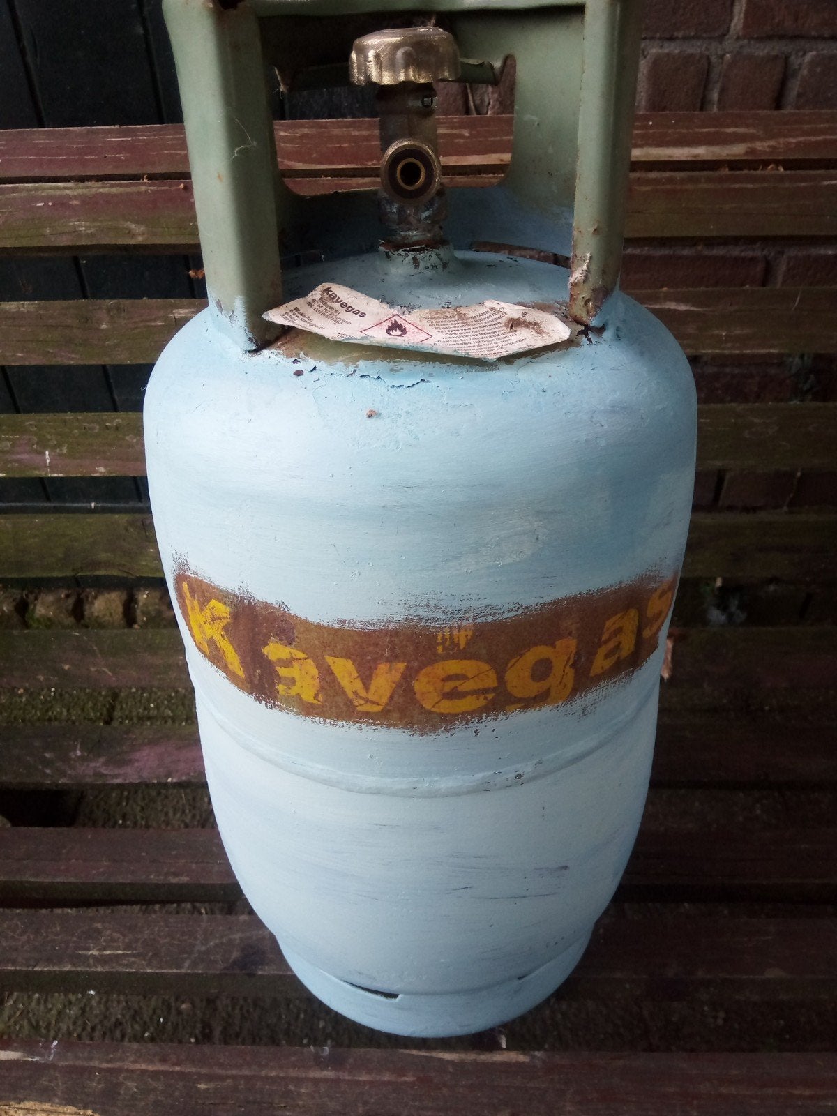 lege gasfles inhoud 6kg van staal, Caravans en Kamperen, Ophalen, Gebruikt