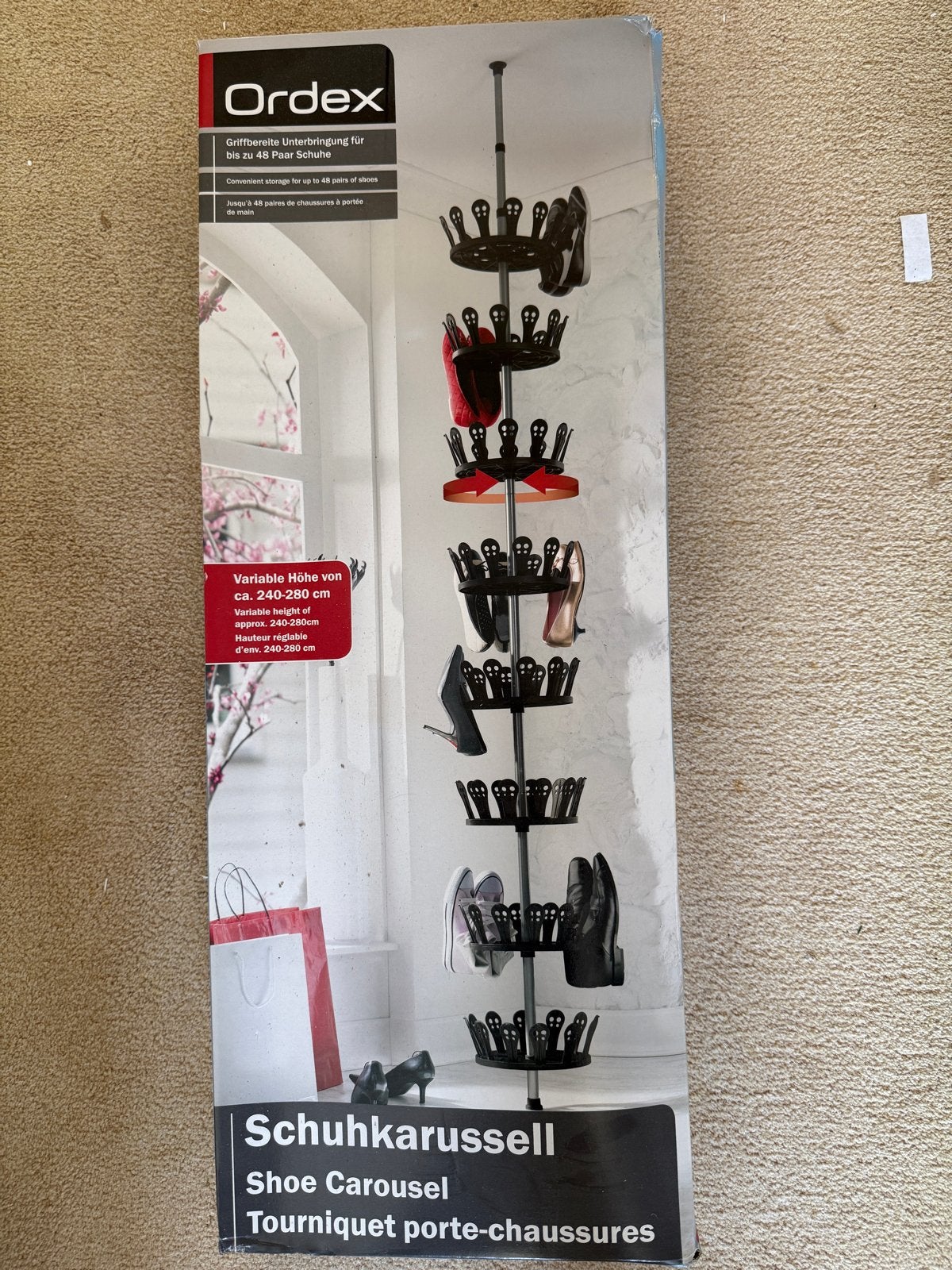 Nieuwe Ordex Schoenencarrousel - tot 48 paar schoenen, Verzenden, Nieuw