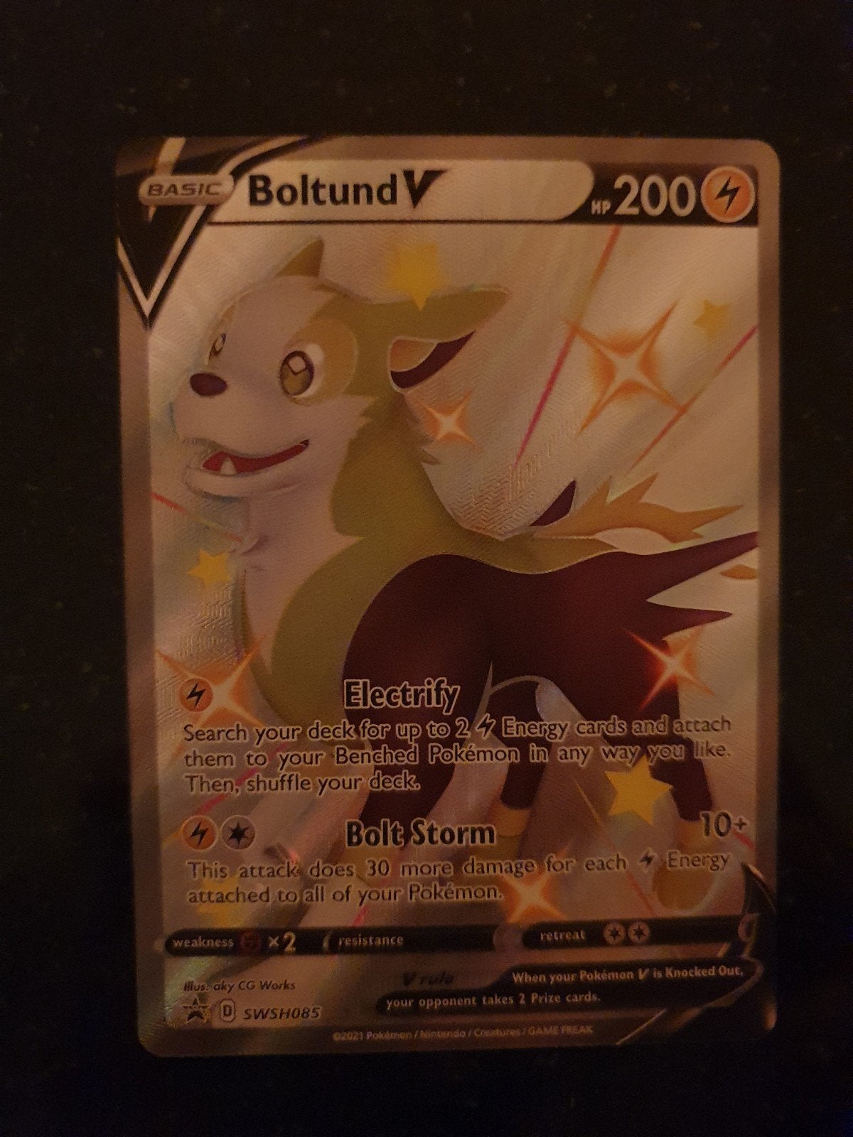Boltund V SWSH085 Foil Pokémon Kaart, Hobby en Vrije tijd, Verzamelkaartspellen | Pokémon, Ophalen of Verzenden, Zo goed als nieuw