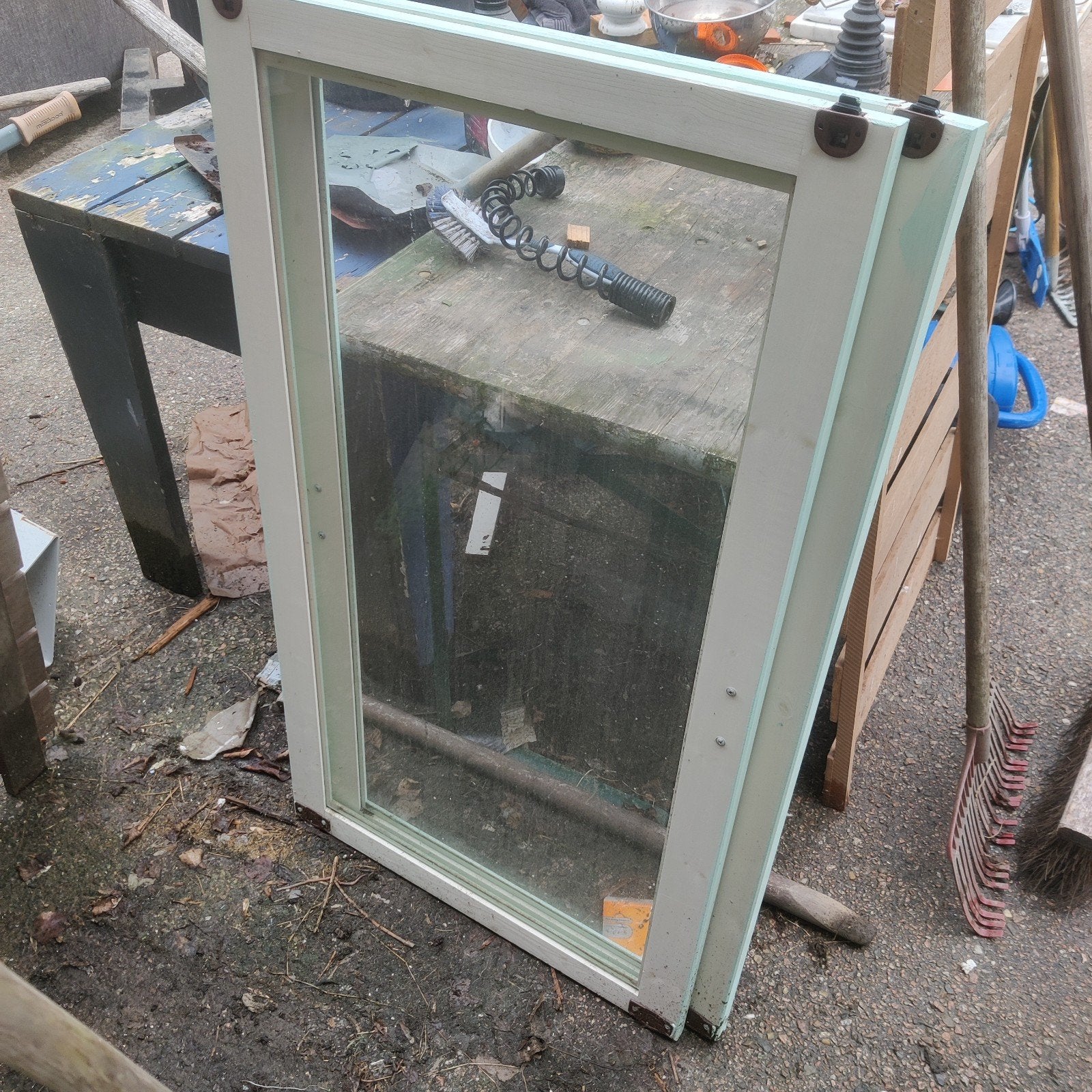 Glasplaat 48x97 cm 2 stuks voor het glas of je kas, Ophalen, Gebruikt, Minder dan 80 cm, 80 tot 120 cm