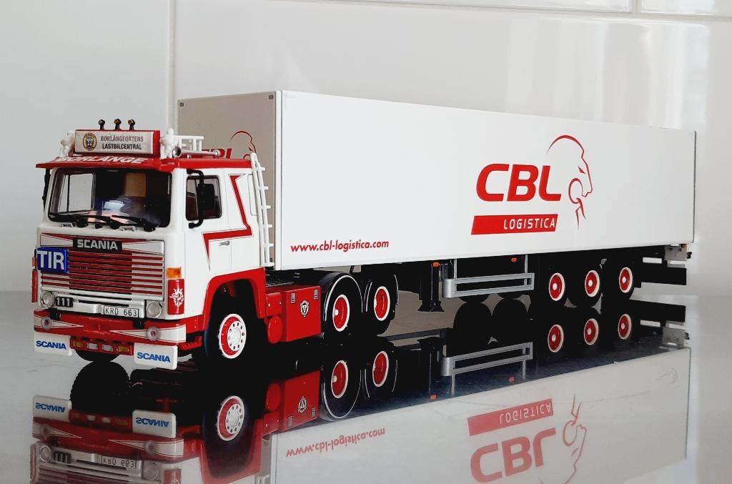 WSI Scania 111 Classic met Oplegger, Hobby en Vrije tijd, Modelauto's | 1:50, Ophalen of Verzenden, Nieuw, Bus of Vrachtwagen