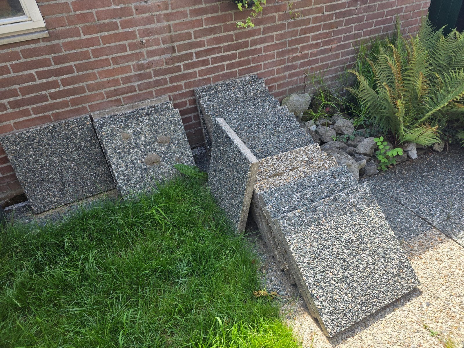 Gratis op te halen!, Ophalen of Verzenden, Gebruikt, Beton, Terrastegels