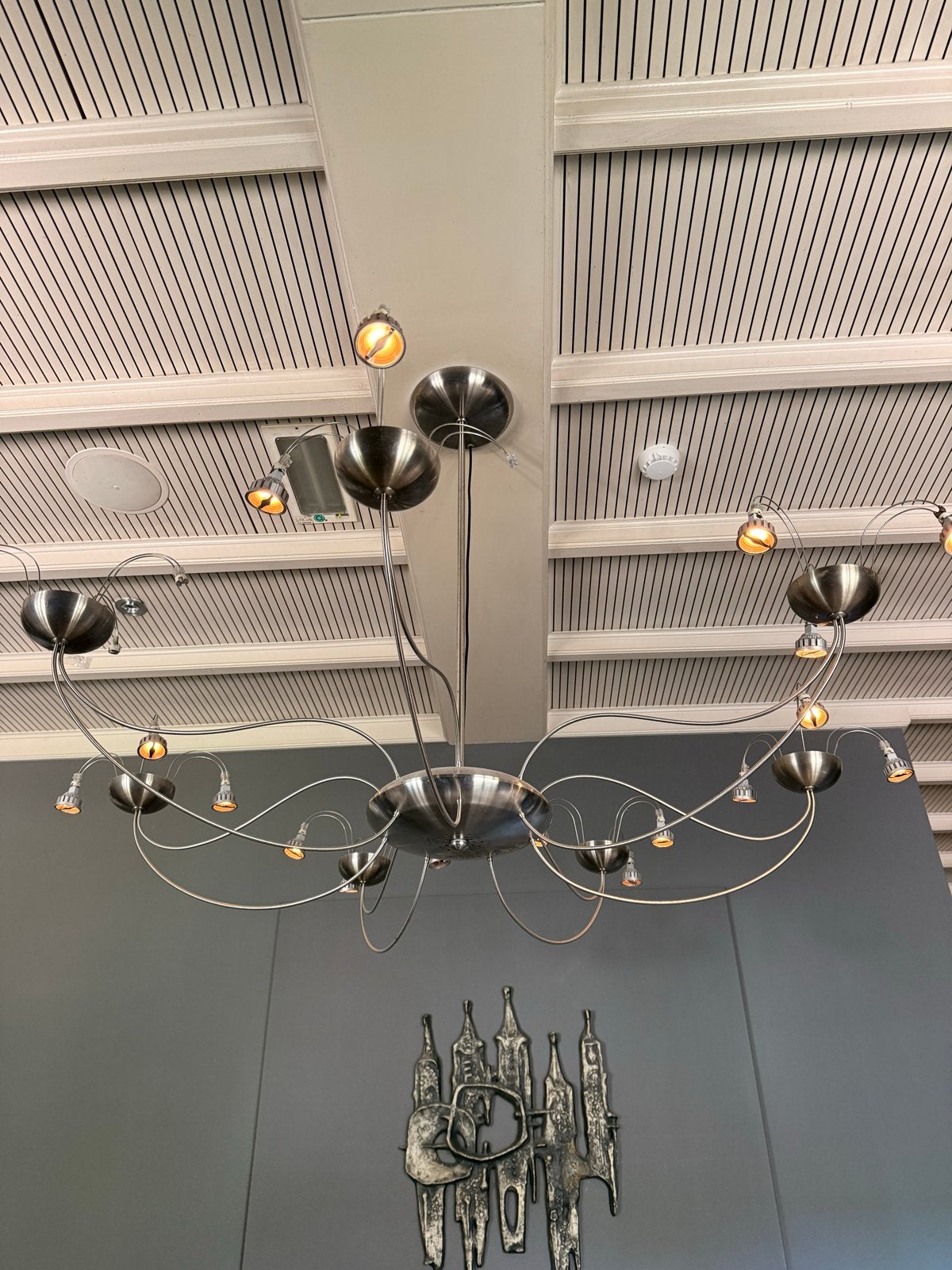 Design hanglamp Gunter Lambert met meerdere lichtpunten, Ophalen, Zo goed als nieuw, Metaal, Overige fittingen