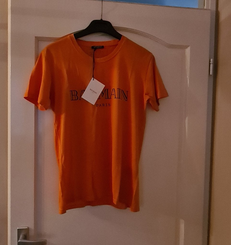 Balmain T-shirt Oranje maat S, Balmain, Verzenden, Nieuw, Oranje