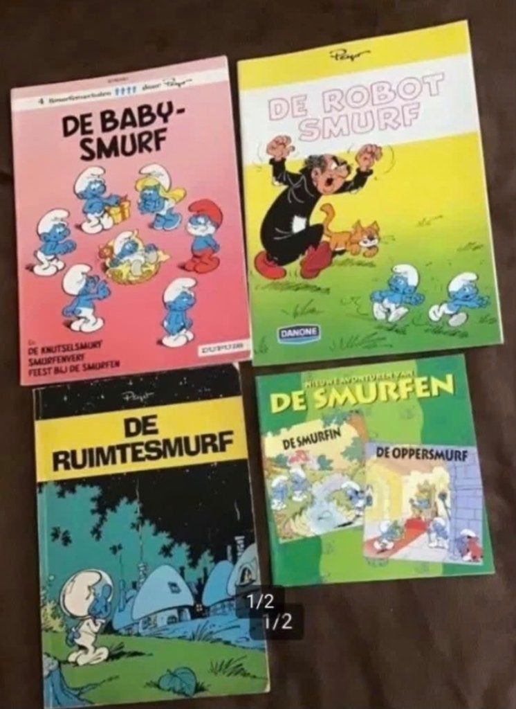 6 uitgaves de Smurfen door Peyo, Verzamelen, Smurfen, Ophalen of Verzenden, Gebruikt, Verschillende Smurfen, Stripboek