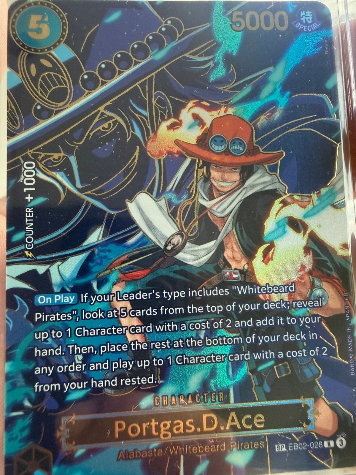 One Piece Portgas.D.Ace EB02-028 SP, Ophalen of Verzenden, Zo goed als nieuw