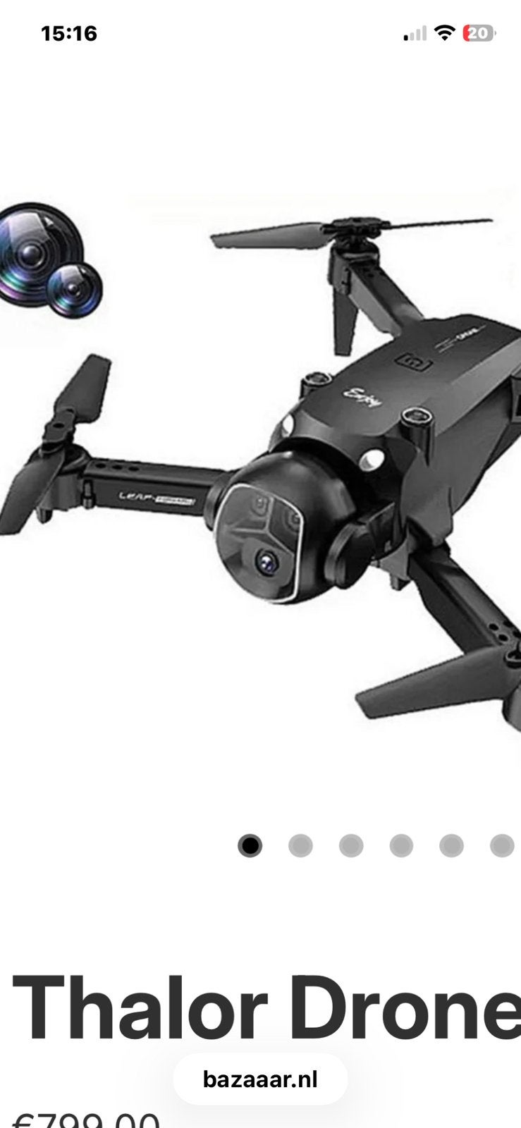 Thalor drone mini, Ophalen, Cameradrone, Overige merken, Minder dan 100 meter