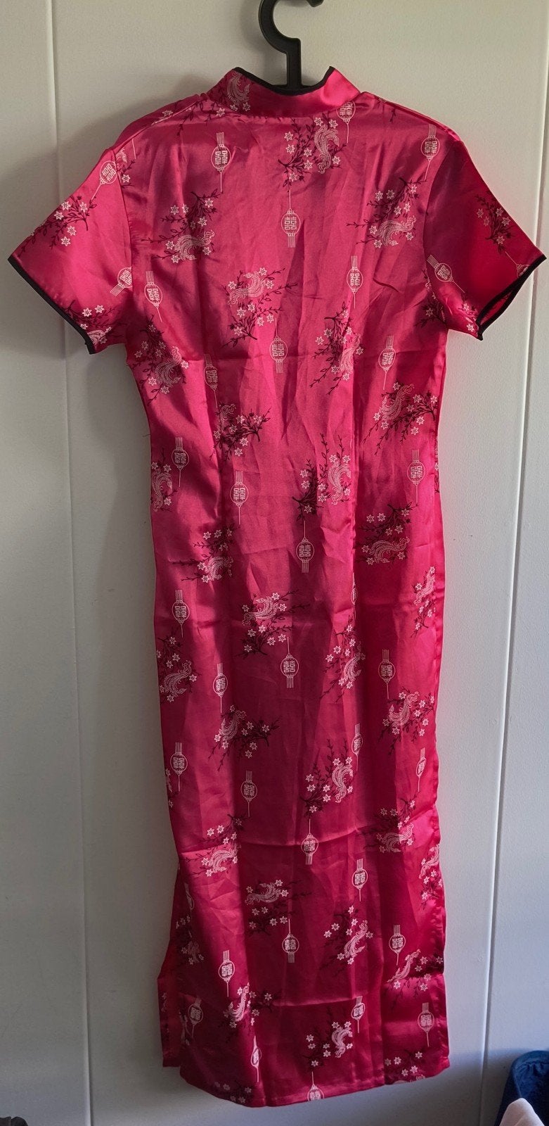 Roze Cheongsam Jurk met Bloemenprint - Maat L, Kleding | Dames, Ophalen of Verzenden