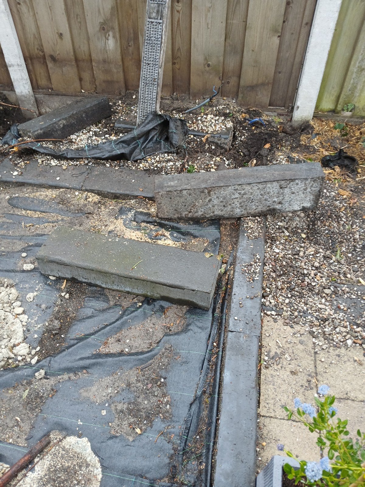 Gebruikte betonnen opsluitbanden en grind, Ophalen, Overige materialen, Gebruikt, Grind