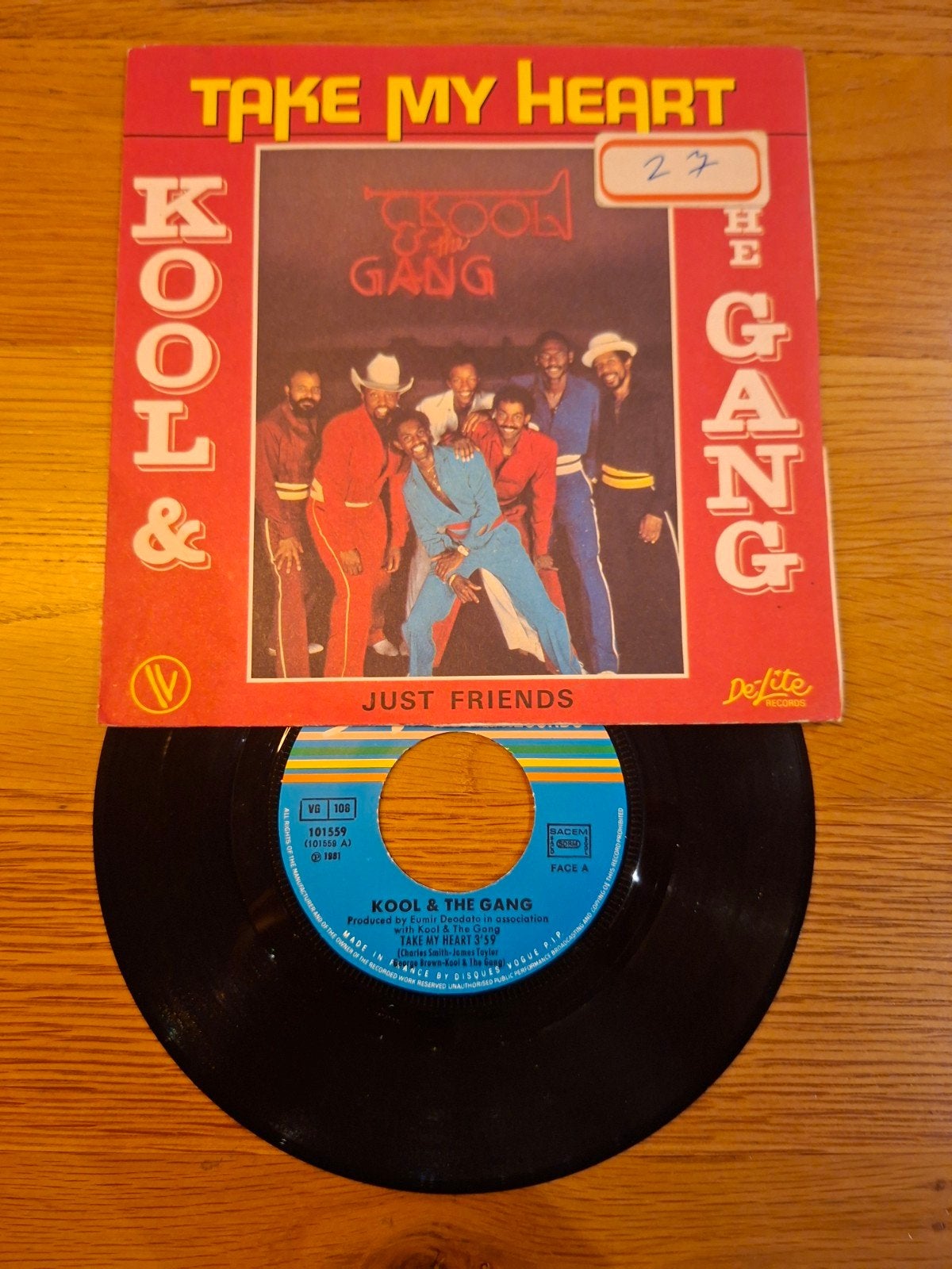 Kool & The Gang - Take My Heart (Vinyl Single), Gebruikt, 7 inch, Ophalen of Verzenden, EP