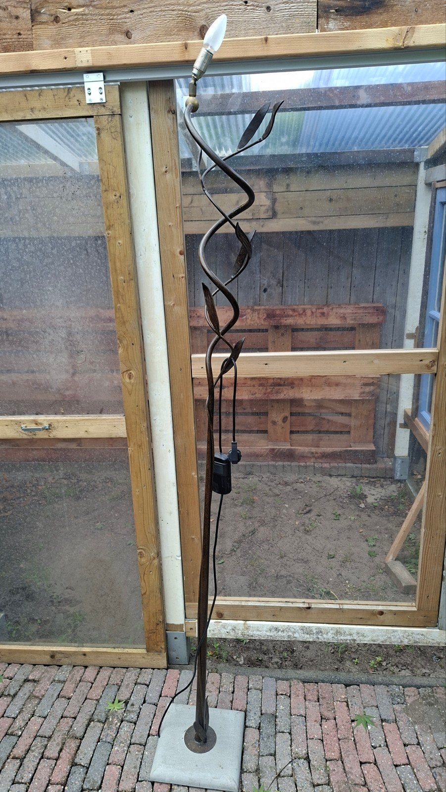 Unieke metalen vloerlamp met organisch design, Ophalen, Metaal, 150 tot 200 cm
