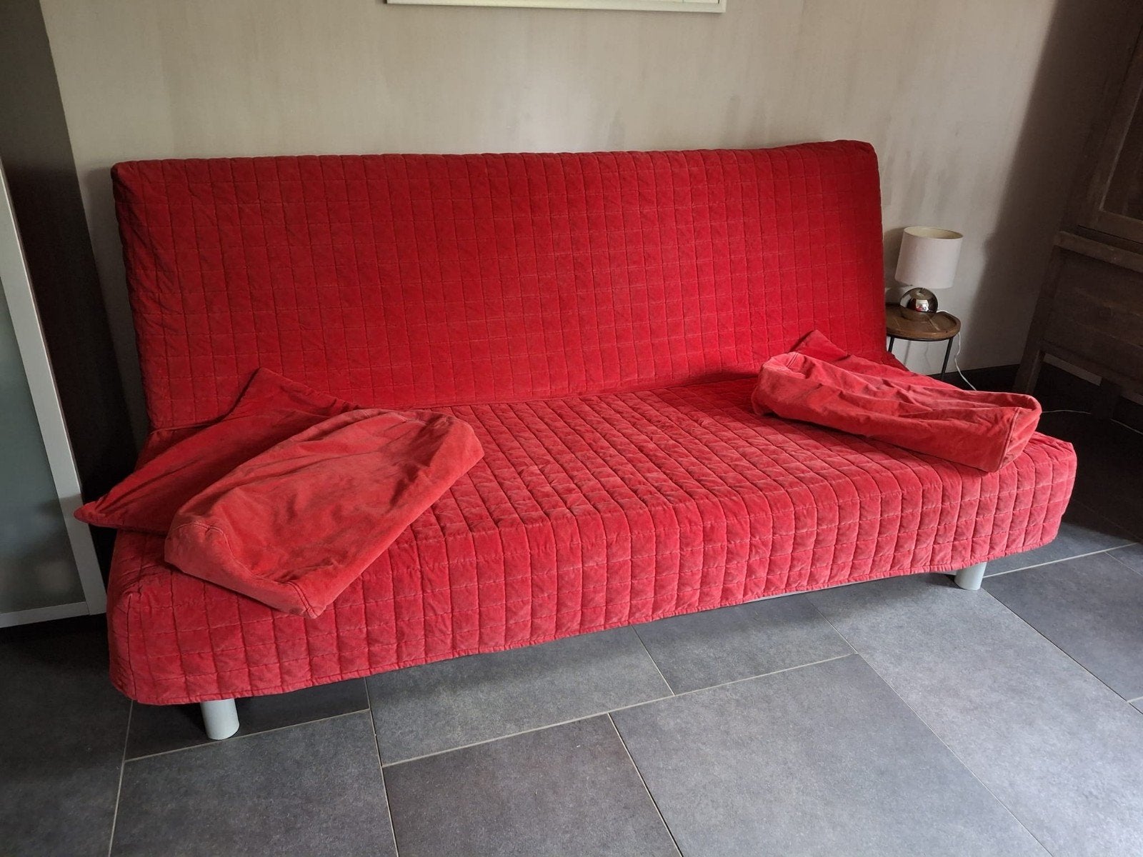 slaapbank ikea met lade, Huis en Inrichting, Slaapkamer | Slaapbanken, Ophalen, Gebruikt, Tweepersoons, 140 cm