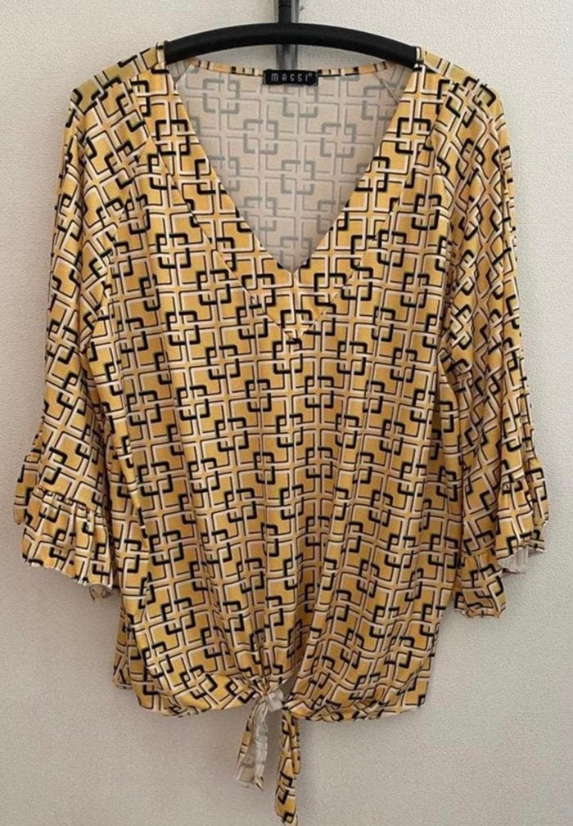 Zgan vrolijke top van MASSI..mt:xxl, Kleding | Dames, B, Verzenden, Geel, Maat 46/48 (XL) of groter