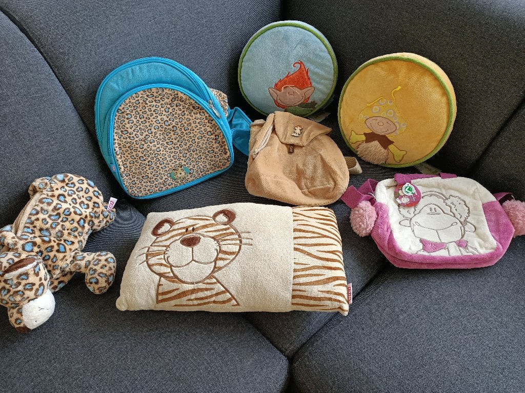 Partij Nici knuffels, rugzak, tas, etui, kussens etc, Ophalen of Verzenden, Nieuw, Overige typen