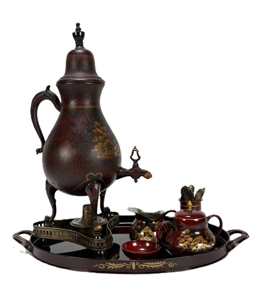 729. Tinnen koffieservies, C. Kurz & Co – ca. 1950, Ophalen