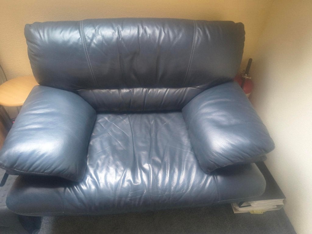 losse fauteuil, Ophalen, Gebruikt, 100 tot 125 cm, Leer