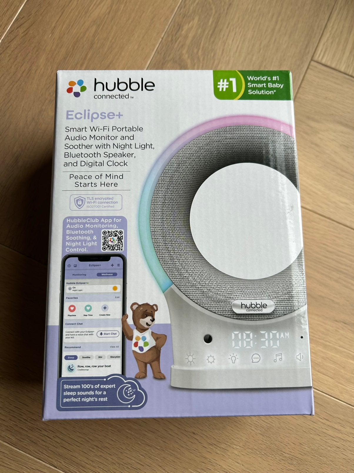 Hubble Eclipse+ babyfoon-lamp-speaker (nieuw), Kinderen en Baby's, Babyfoons, Ophalen of Verzenden, Nieuw, 250 meter of meer