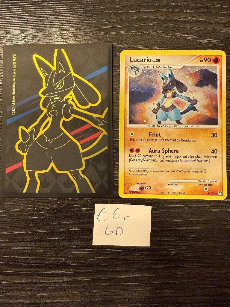 Lucario lv. 30 2007 6/130 Holo, Ophalen of Verzenden, Gebruikt, Losse kaart, Foil