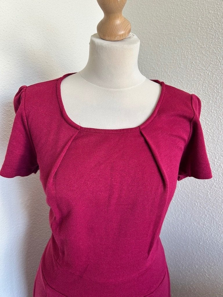 King Louie maat XL retro rode mona jurk 3171, Kleding | Dames, Jurken, Maat 46/48 (XL) of groter, Ophalen of Verzenden, Zo goed als nieuw