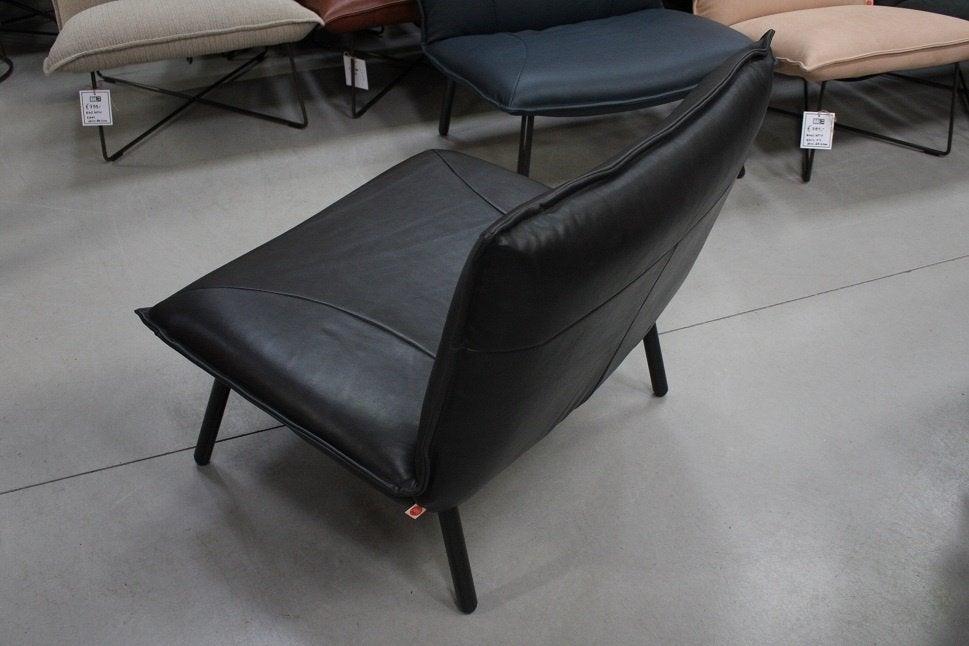 Royale fauteuil Blizzard Jess Design leer zwart (4x), Ophalen, 75 tot 100 cm, Zo goed als nieuw, 75 tot 100 cm
