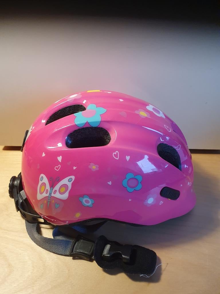 Abus kinderhelm roze 50-55 cm, Fietsen en Brommers, Fietsaccessoires | Fietshelmen, Meisje, Overige maten, Ophalen of Verzenden