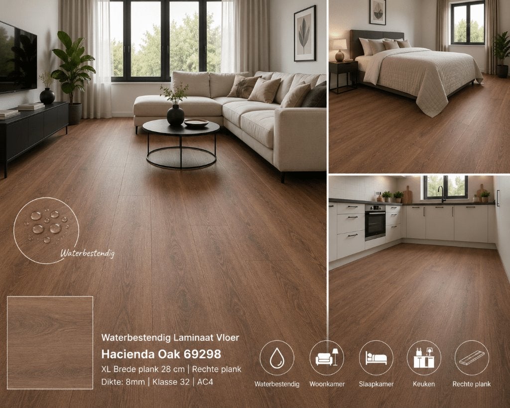 XL Laminaat Harbour Oak Waterbestendig l €7,95, Blauw, 75 m² of meer, Nieuw, Ophalen of Verzenden
