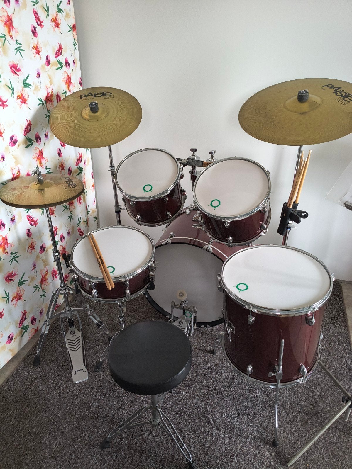 Yamaha Gigmaker drumstel - Burgundy Glitter, Ophalen, Zo goed als nieuw, Yamaha