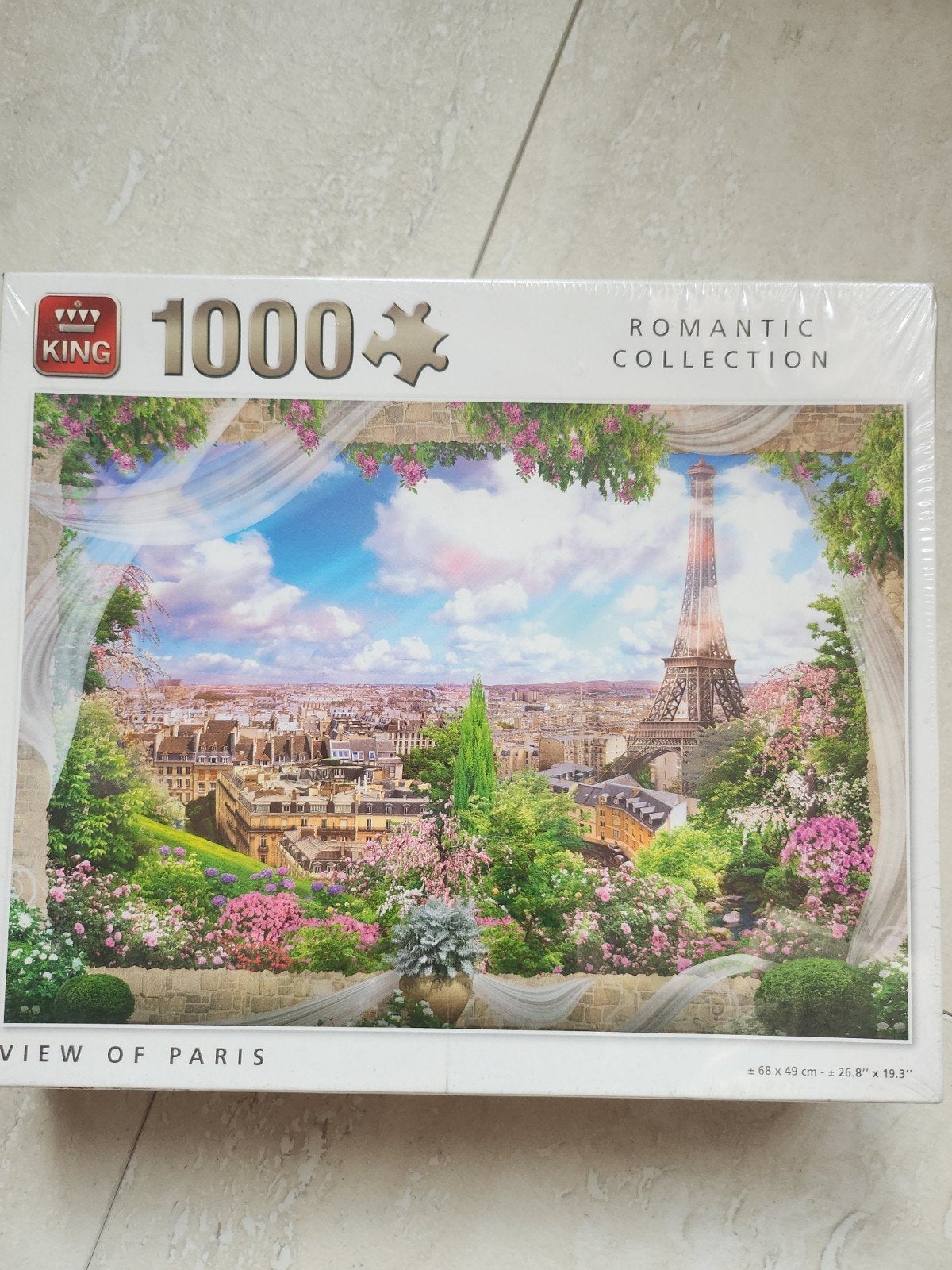 King Legpuzzel 1000 stukjes - View of Paris, Ophalen, 500 t/m 1500 stukjes, Nieuw, Legpuzzel