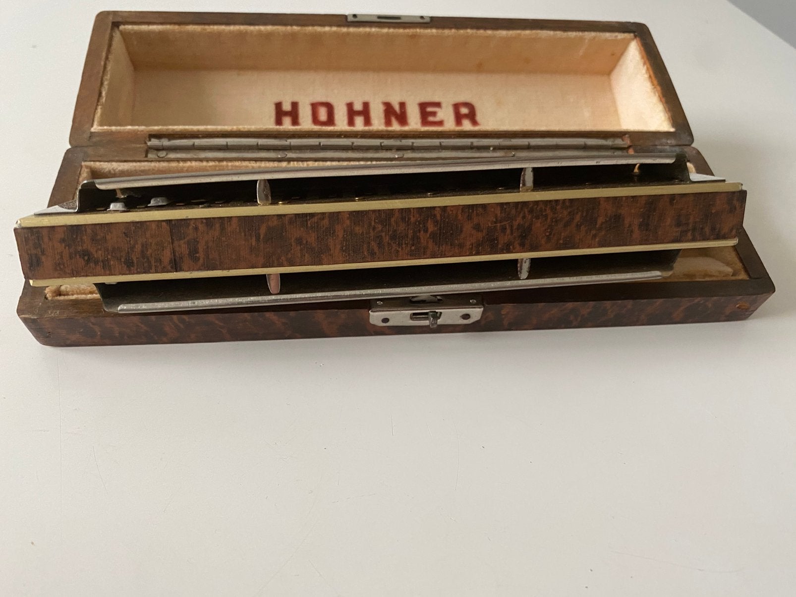 Horner Chromonico mondharmonica met doos, Ophalen of Verzenden, Zo goed als nieuw