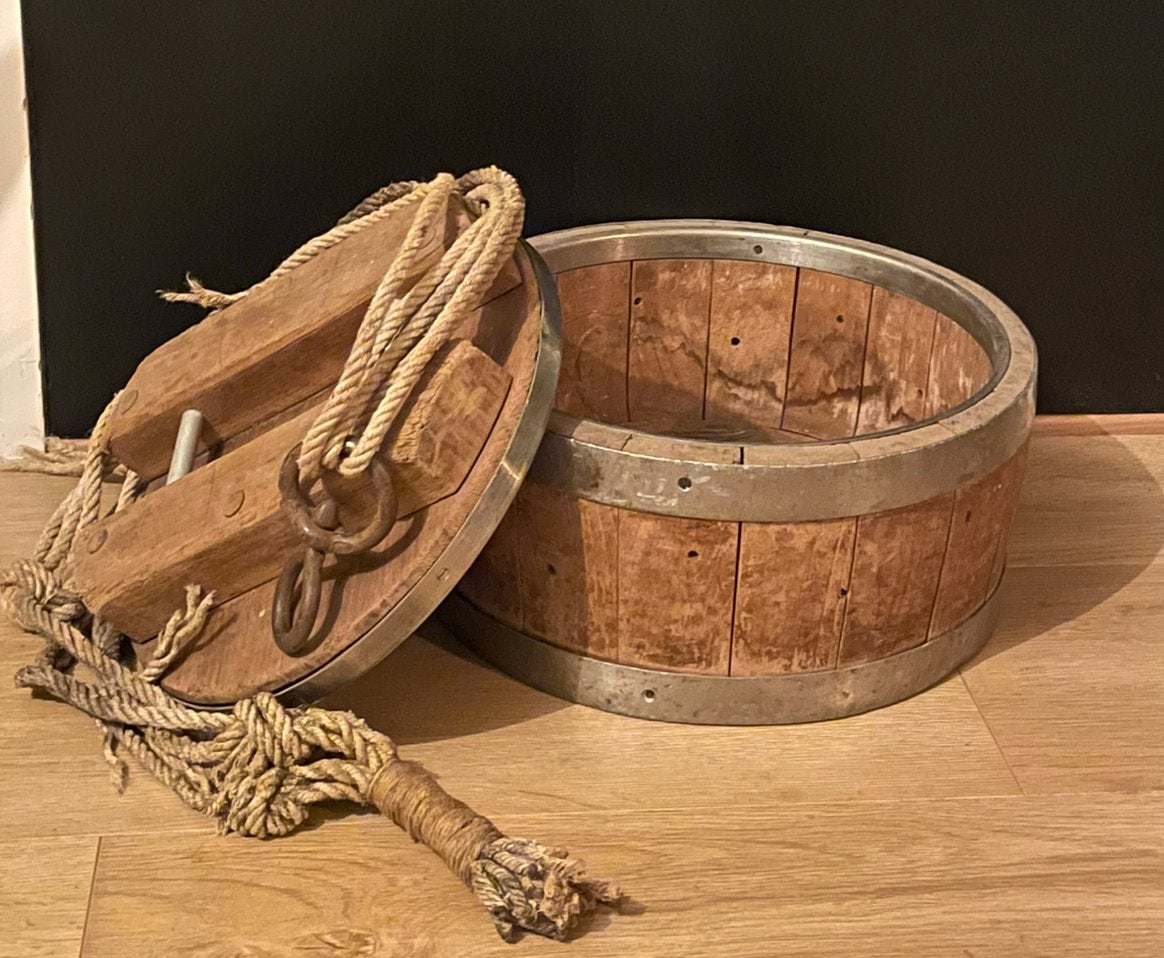 Oude kaasmal, Ophalen, Gebruikt, Rond, Hout